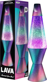 Lava Lamp 145 Polar Glimmer The Original Motion Light Silver Glitter Multicolor Base and Globe Item 2048 Amazon Exclusive