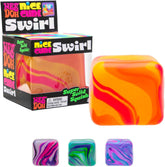 NeeDoh Nice Cube Swirl Sensory Toy with a Super Solid Squish Unique Swirling Color Blend Color May Vary 1 Per Pack