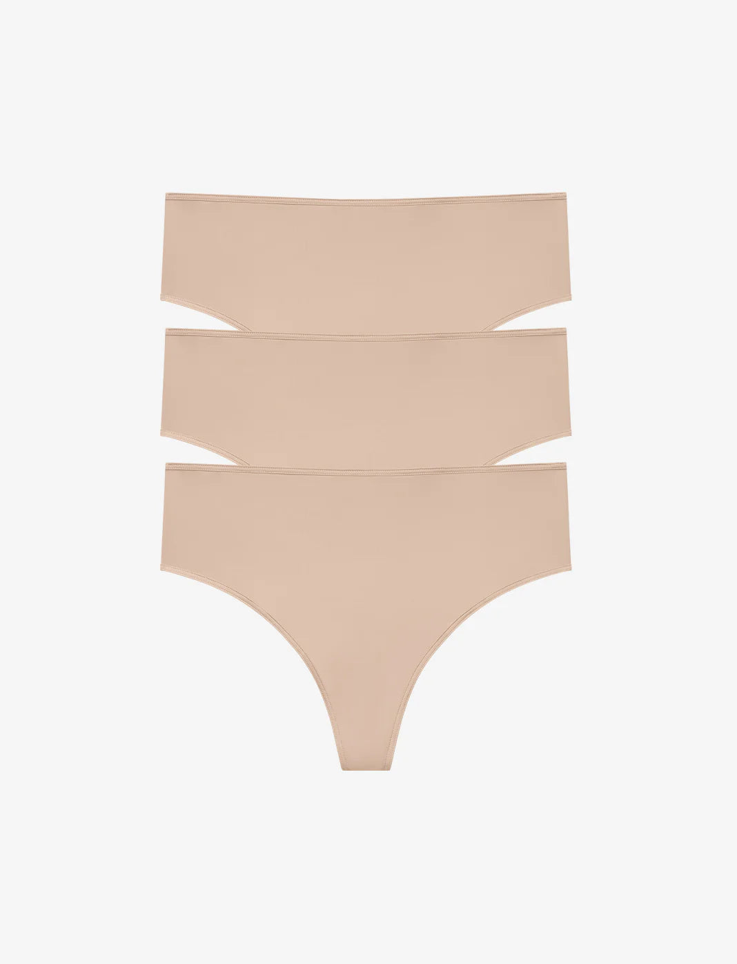24/7® Classic High Waist Thong - 3 Pack