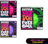 Super NeeDoh Fuzzball Stress Ball Fidget Toy Huge 45 in Diameter Jumbo Squishy Squeezy Fun Colors Assorted 1 Per Pack