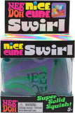 NeeDoh Nice Cube Swirl Sensory Toy with a Super Solid Squish Unique Swirling Color Blend Ages 3 and Up Blue Green One Cube Per Pack