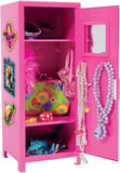 Girls Talk Pink Mini Locker 1125 Decorative Metal Storage Locker with 17 Mix and Match Magnets Lock and Keys Ages 4 12