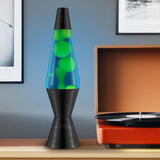 Lava The Original Lamp 145 Vinyl Record Grooved Base Classic Liquid Motion Lamp Yellow and Blue Liquid Item 2020 Amazon Exclusive