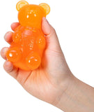 NeeDoh Gummy Bear Sensory Fidget Toy with Jelly Like Filling 35 Tall Orange Pack of 1