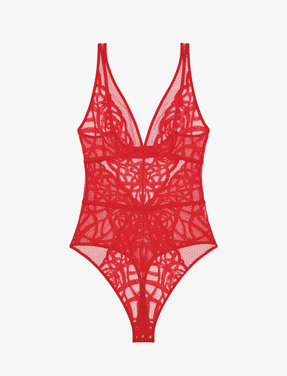 Rose Lace Unlined Bodysuit