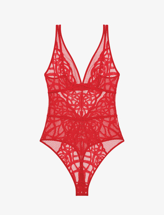 Rose Lace Unlined Bodysuit