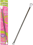 Twirling Baton Metal Kids Baton Rubberized Ends in Assorted Pink White and Purple Colors Ages 3 and Up One Baton