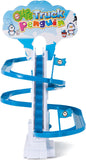 ARSUK Penguin Race Game Toy Playful Musical Roller Coaster Track Playset with Music LED Flashing Lights On Off Button for Toddlers and Kids Gift