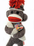 Brand Classic 20 Retro Sock Monkey Stuffed Animal Knitted Texture Original Look Ages 12 Months and Up
