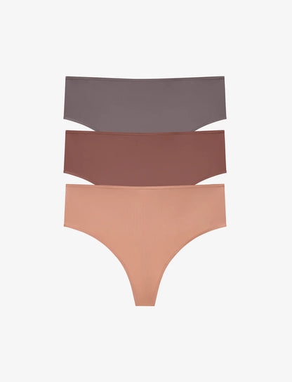 24/7® Classic High Waist Thong - 3 Pack