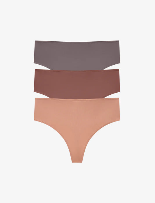 24/7® Classic High Waist Thong - 3 Pack