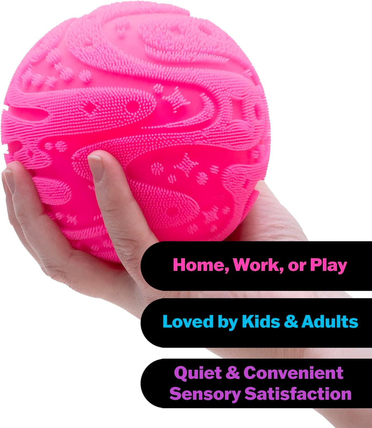 Super NeeDoh Fuzzball Stress Ball Fidget Toy Huge 45 in Diameter Jumbo Squishy Squeezy Fun Colors Assorted 1 Per Pack