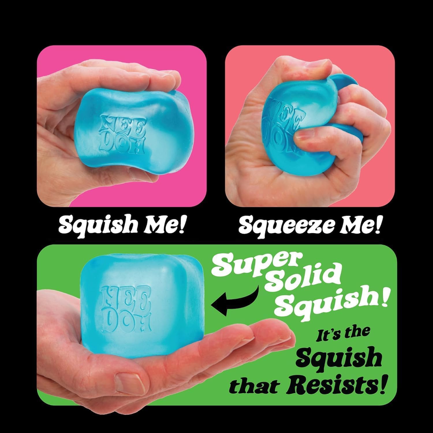 NeeDoh Nice Cube Sensory Squeeze Toy with Super Solid Squish 225 Cube