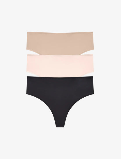 24/7® Classic High Waist Thong - 3 Pack