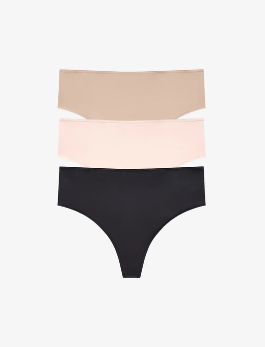 24/7® Classic High Waist Thong - 3 Pack