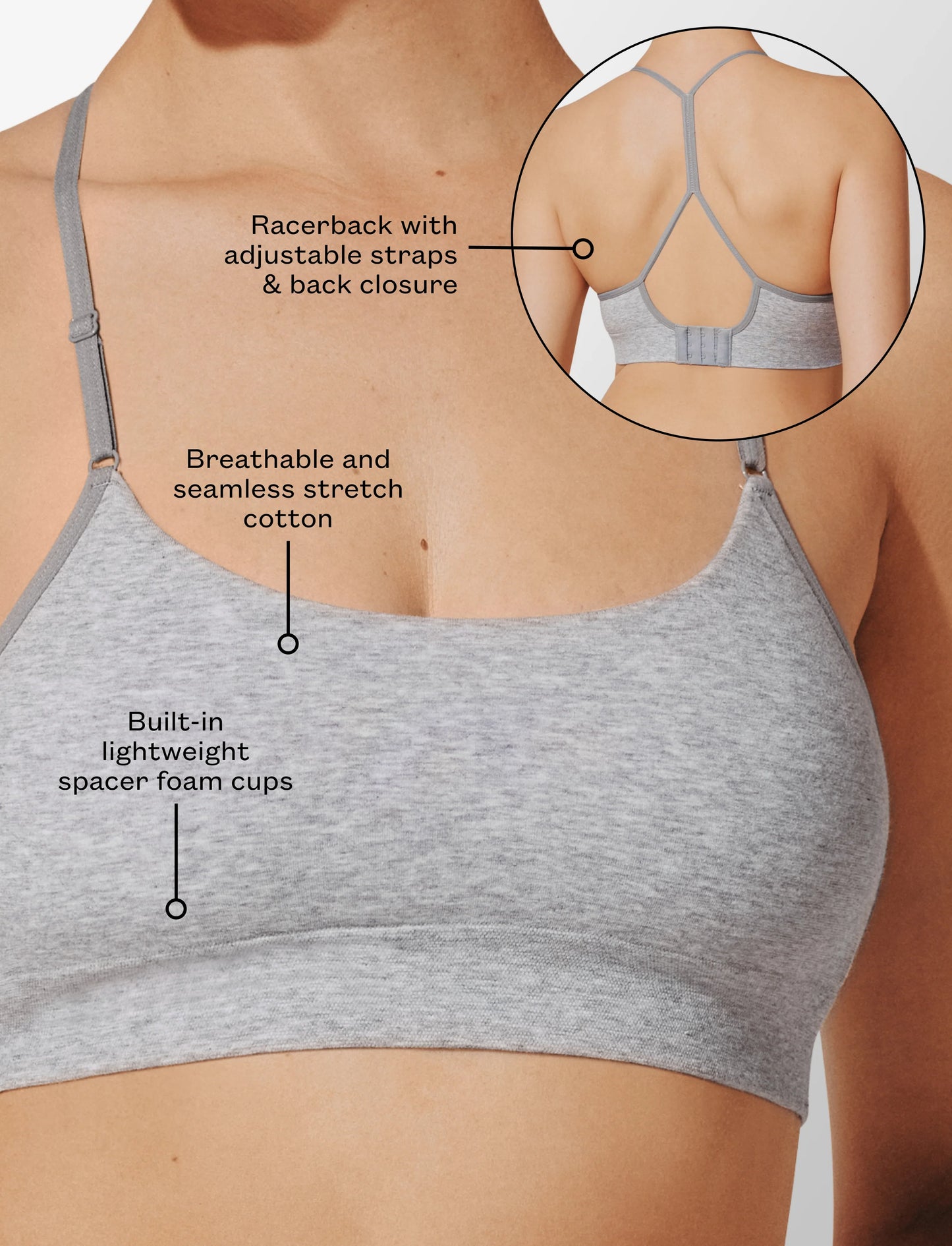 Seamless Cloud Cotton Wireless Bralette