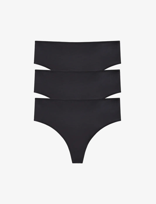 24/7® Classic High Waist Thong - 3 Pack