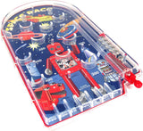 Space Race Pinball Game Portable Retro Pinball Toy Sturdy Construction with Lever Metal Balls and Classic Space Design Ages 3 and Up
