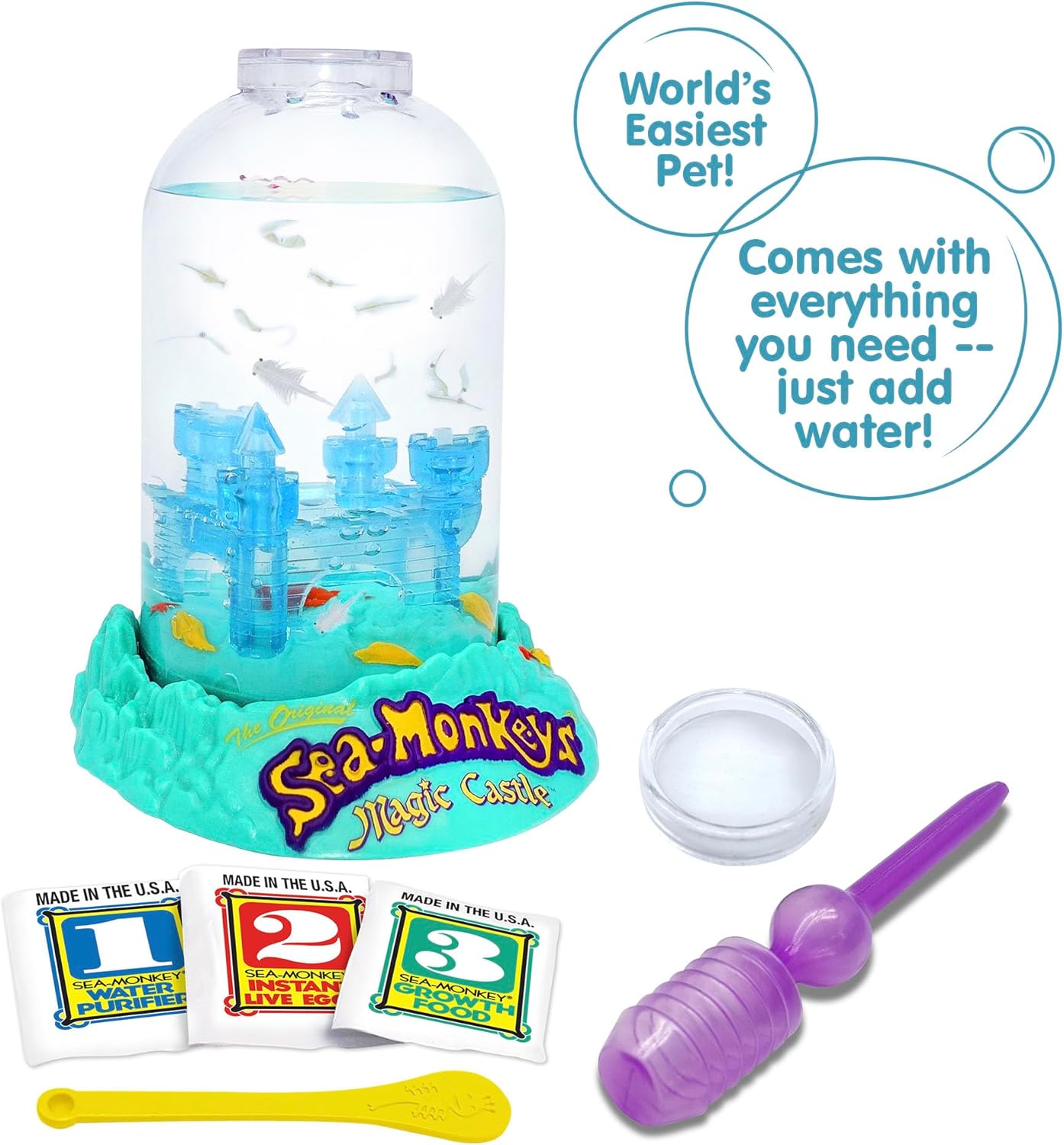 Sea Monkeys Magic Castle Worlds Only Instant Pets Ages 6 Pack of 1