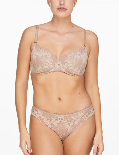 All Day Lace T-Shirt Bra + Thong Set