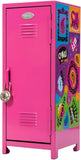 Girls Talk Pink Mini Locker 1125 Decorative Metal Storage Locker with 17 Mix and Match Magnets Lock and Keys Ages 4 12
