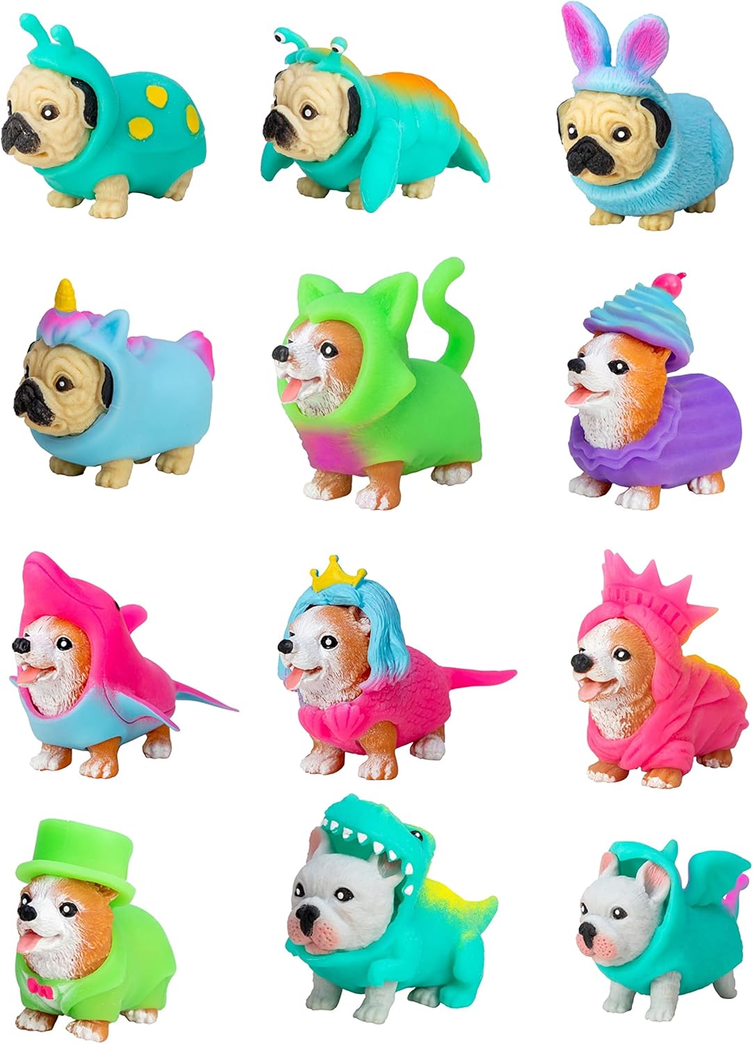 Party Animals Rave Puppies Neon Costume One Per Orden Random