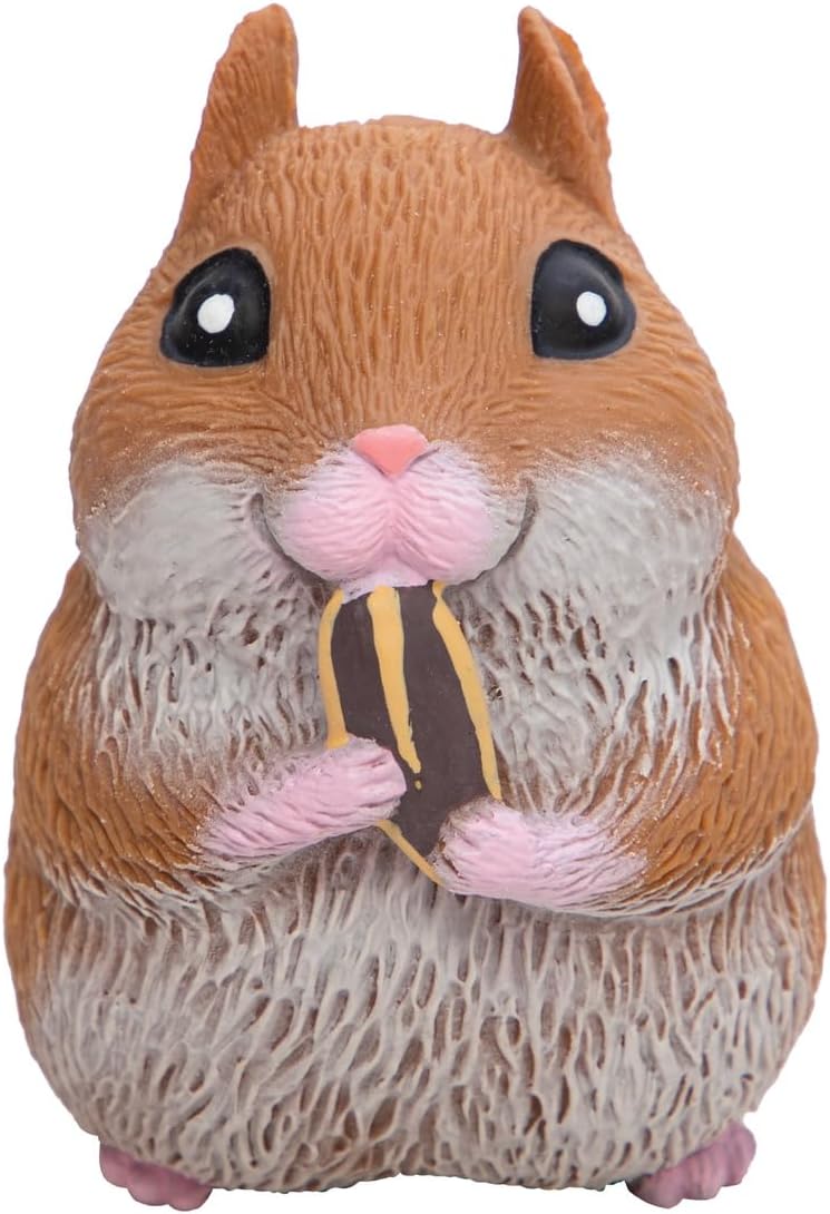 Chonky Cheeks Hamster Squishy Squeeze Toy Color May Vary Age 3 Pack of 1