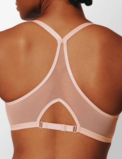 Bare Mesh Front Close Racerback Bra