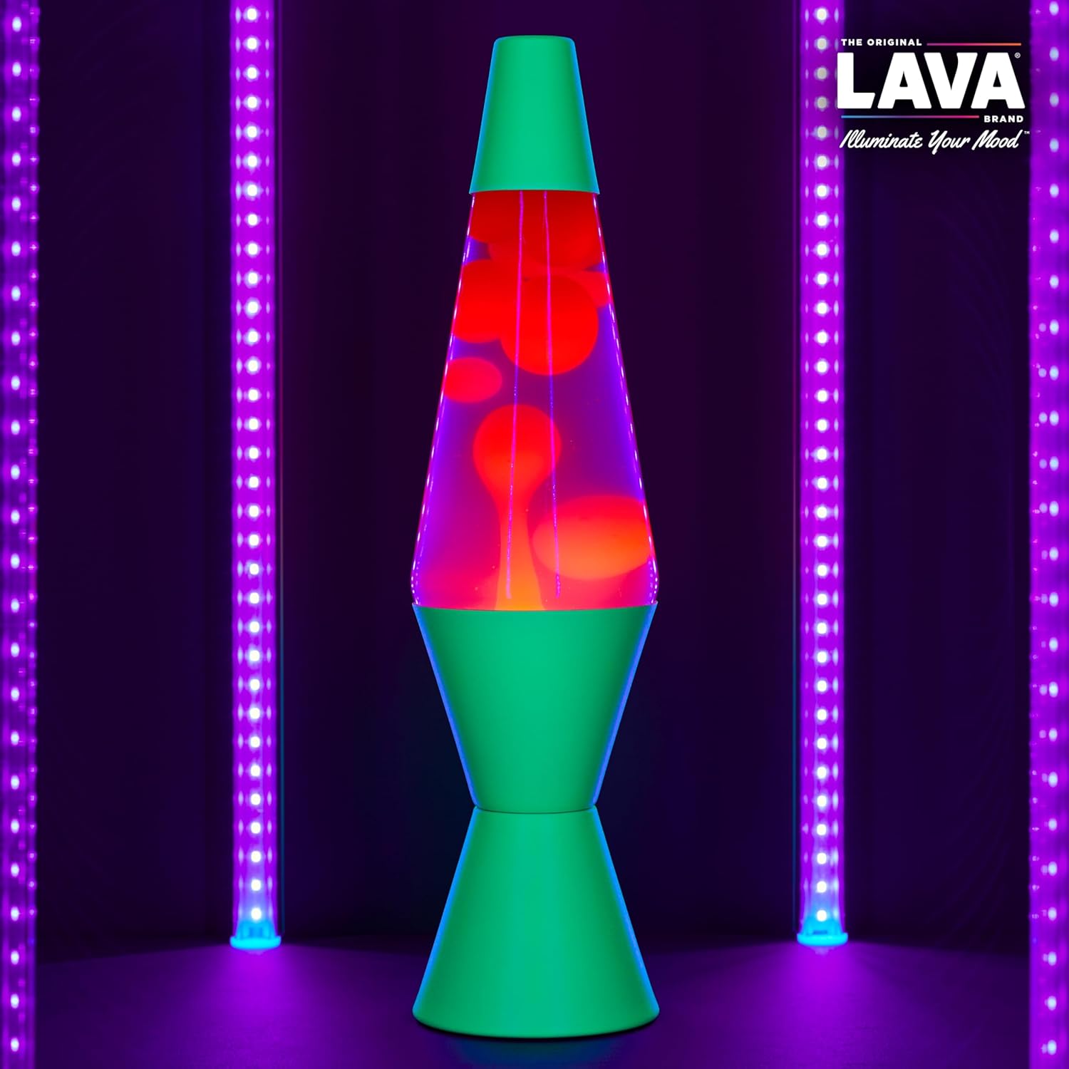 Lava The Original Lamp 145 Neon Green Classic Liquid Motion Lamp Orange and Pink Liquid Item 2096 Amazon Exclusive