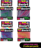 NeeDoh Nice Cube Swirl Sensory Toy with a Super Solid Squish Unique Swirling Color Blend Color May Vary 1 Per Pack