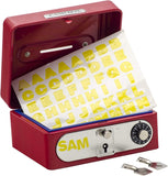 Locking Cash Box Red 1 EA