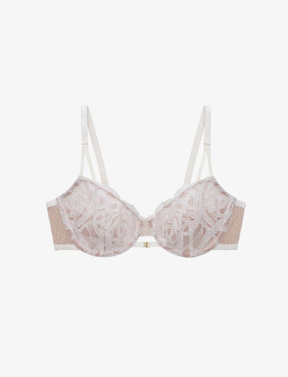 Rose Lace Unlined Demi Bra