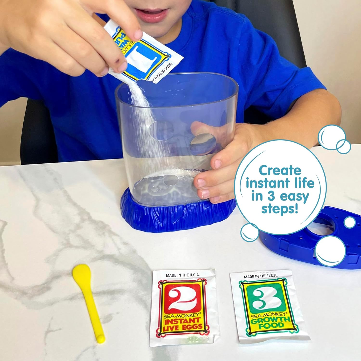 Sea Monkeys Magiquarium Worlds Easiest No Mess Pet Grow Your Own Pet in a Light Up Aquarium Ages 6 and Up One Kit