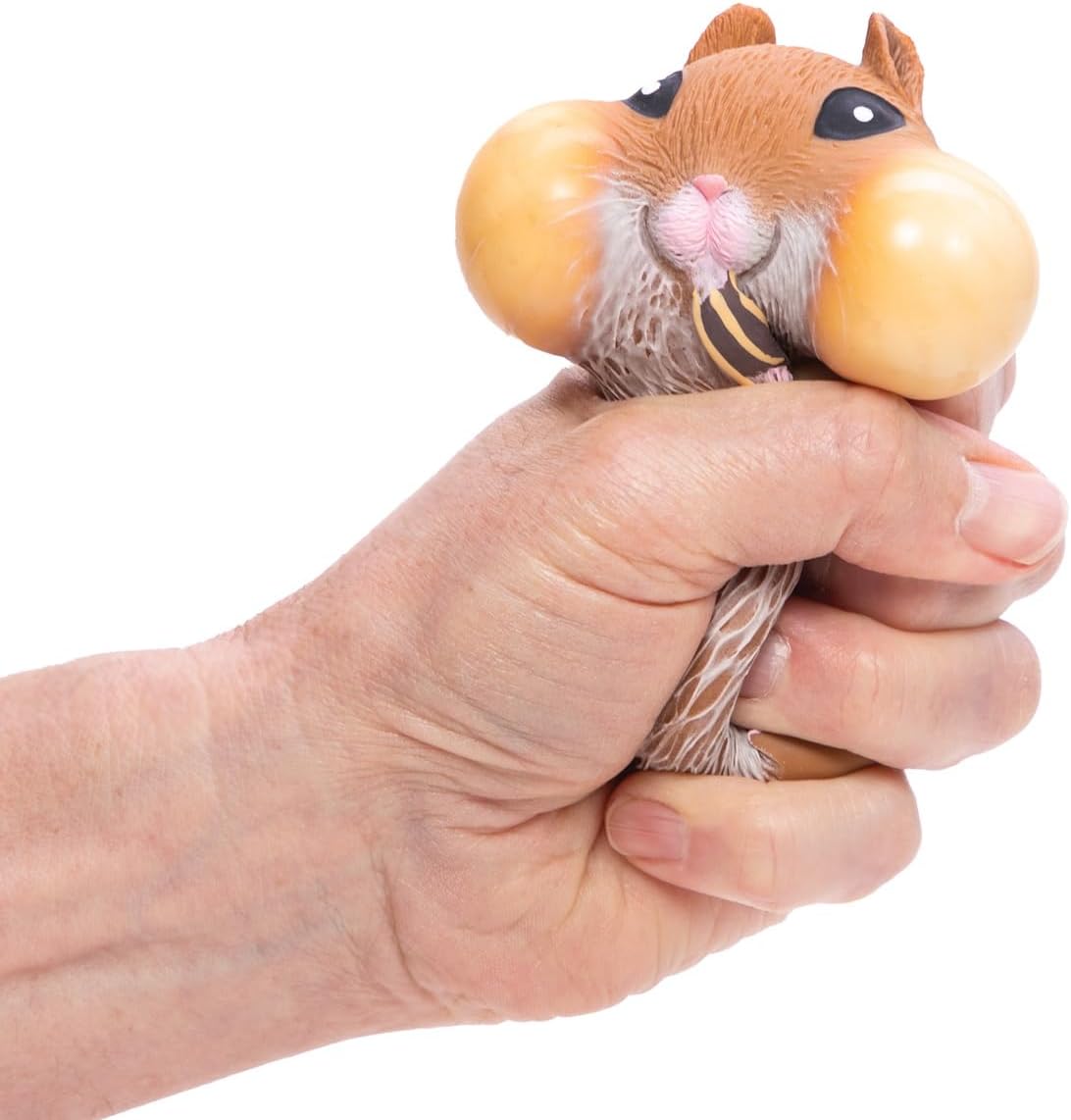 Chonky Cheeks Hamster Squishy Squeeze Toy Color May Vary Age 3 Pack of 1