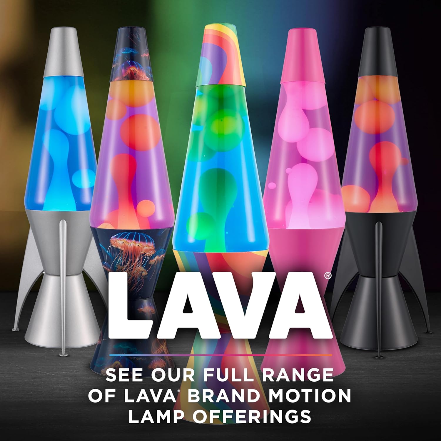 Lava The Original Lamp 163 Emerald Tide Classic Liquid Motion Lamp Yellow Wax and Blue Liquid Item 5139 Amazon Exclusive