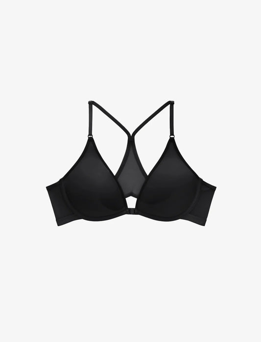 Bare Mesh Front Close Racerback Bra