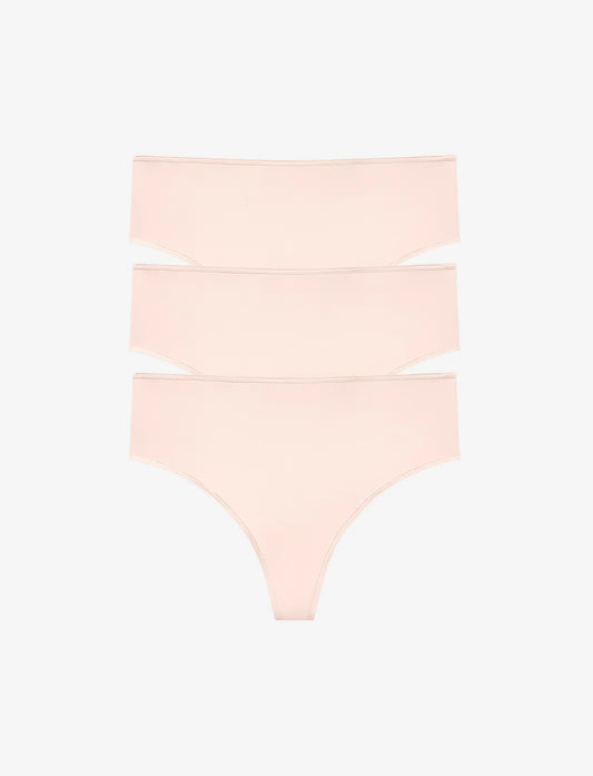 24/7® Classic High Waist Thong - 3 Pack