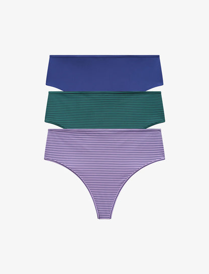 24/7® Classic High Waist Thong - 3 Pack
