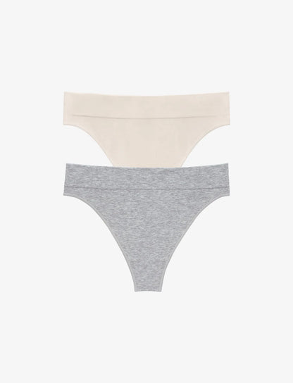 Seamless Cloud Cotton Thong - 2 Pack