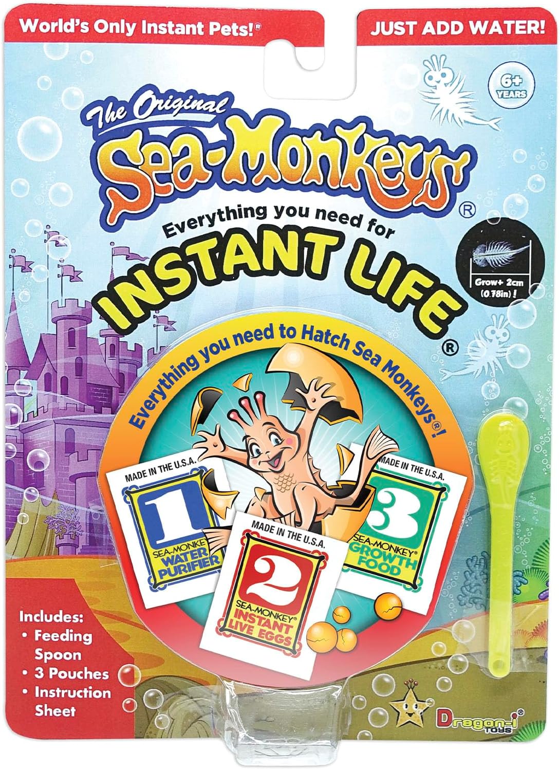 Sea Monkeys Instant Life Worlds Only Instant Pets Ages 6 Pack of 1
