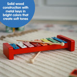 Wooden Xylophone Colorful Kids Instrument Includes Wooden Mallets and Embossed Metal Keys Ages 3 and Up