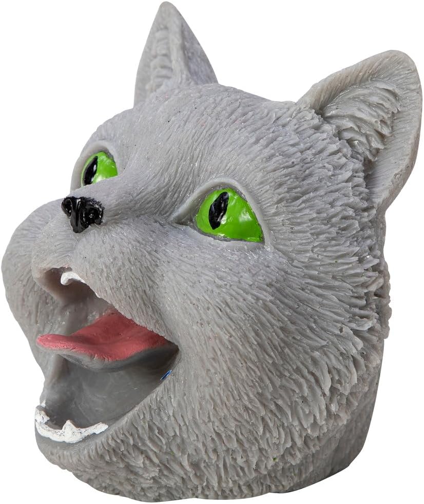 Cat Hand Puppet Stretchy Detailed Texture and Painted Face Color May Vary Pack of 1