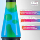 Lava The Original Lamp 145 Vinyl Record Grooved Base Classic Liquid Motion Lamp Yellow and Blue Liquid Item 2020 Amazon Exclusive