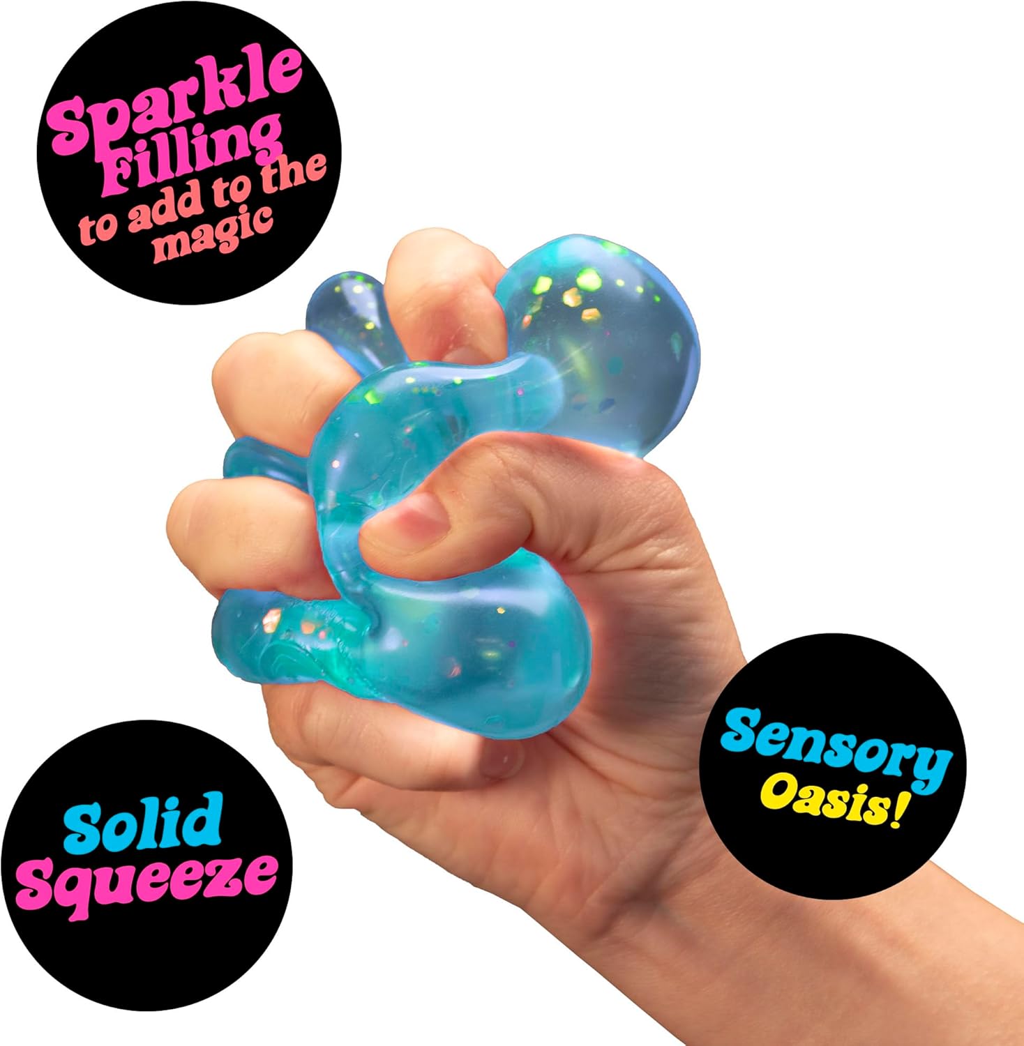 Needoh Dream Drop Sensory Squeeze Toy with Super Solid Squish 225 Cube Colors May Vary Pack of 1 Bilingual Packaging