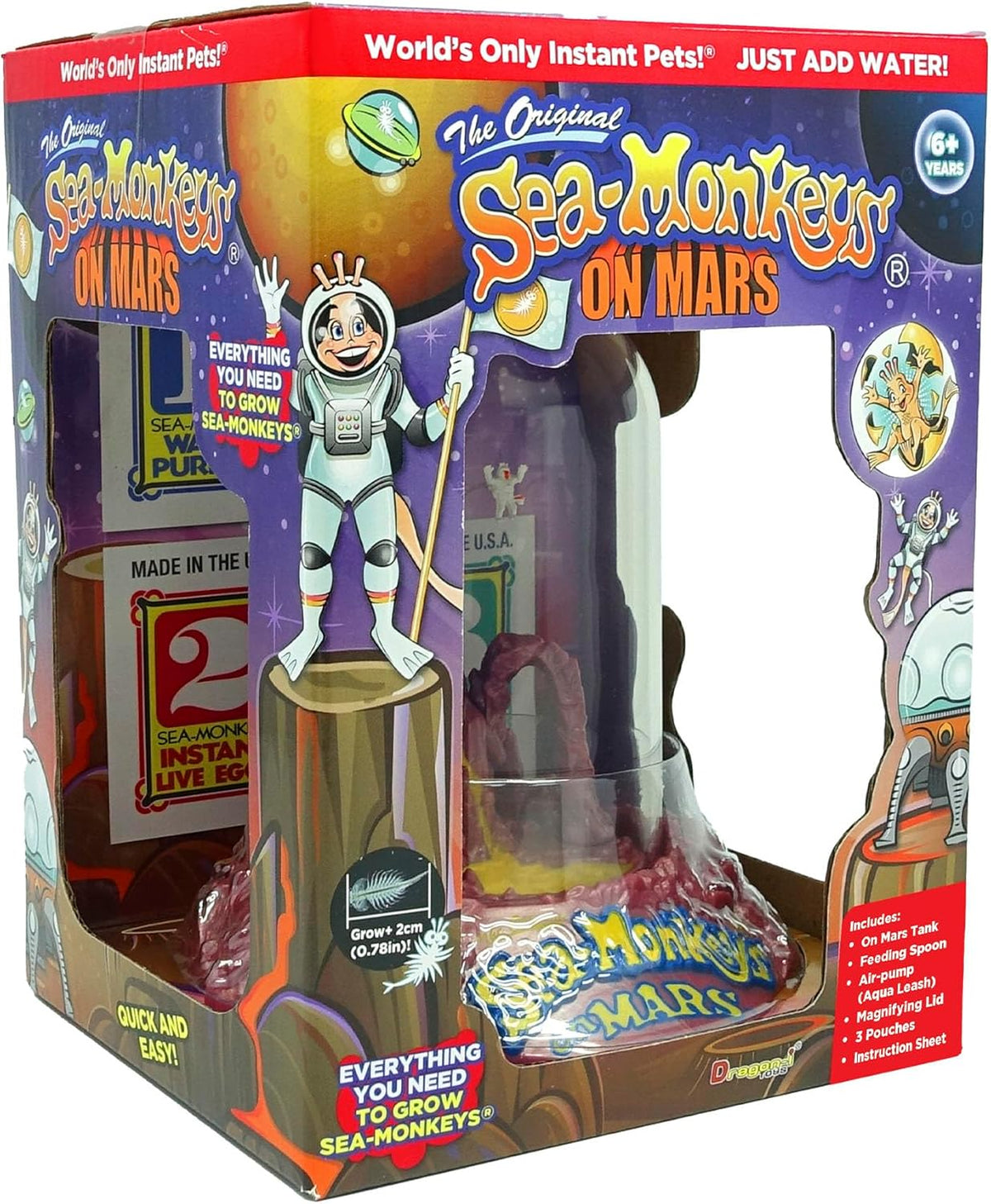 Sea Monkeys On Mars Worlds Only Instant Pets Ages 6 Pack of 1