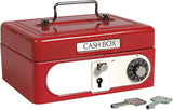 Locking Cash Box Red 1 EA