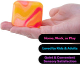 NeeDoh Nice Cube Swirl Sensory Toy with a Super Solid Squish Unique Swirling Color Blend Color May Vary 1 Per Pack