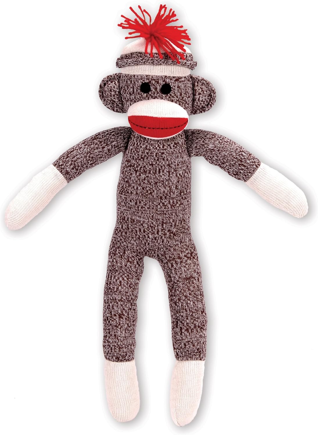 Brand Classic 20 Retro Sock Monkey Stuffed Animal Knitted Texture Original Look Ages 12 Months and Up