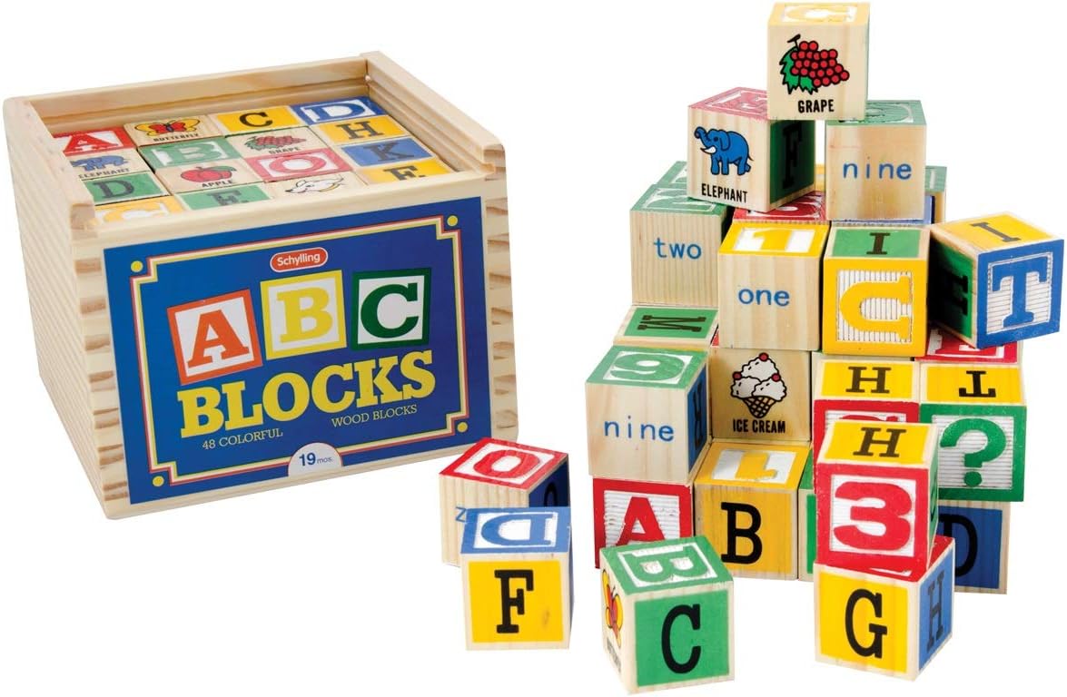ABC Wooden Alphabet Blocks Toy